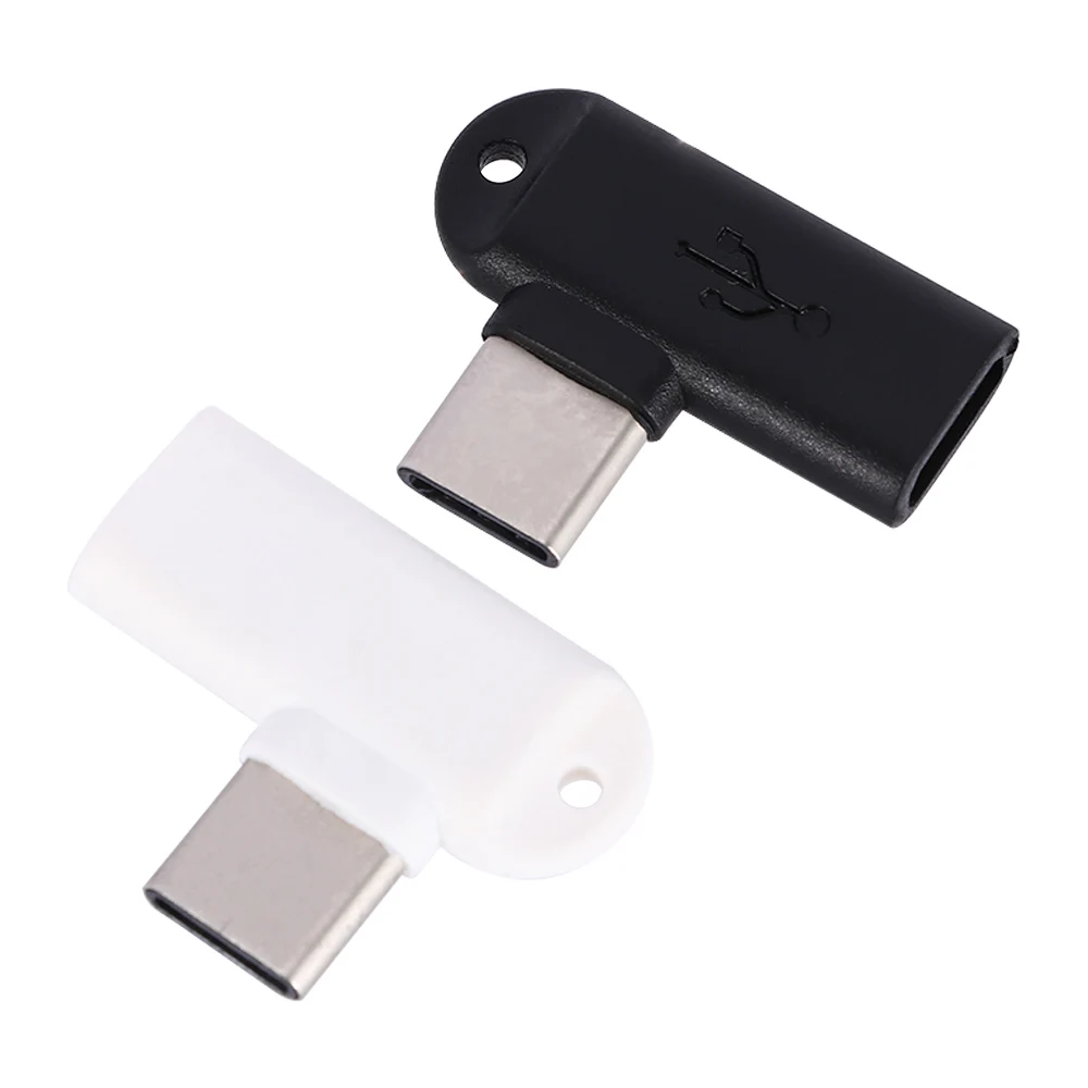 1 шт., 90 градусов, Тип C, мужчина к Micro USB, Женский адаптер для синхронизации данных и зарядки, адаптер для ноутбука/ПК, компьютер, черный, белый