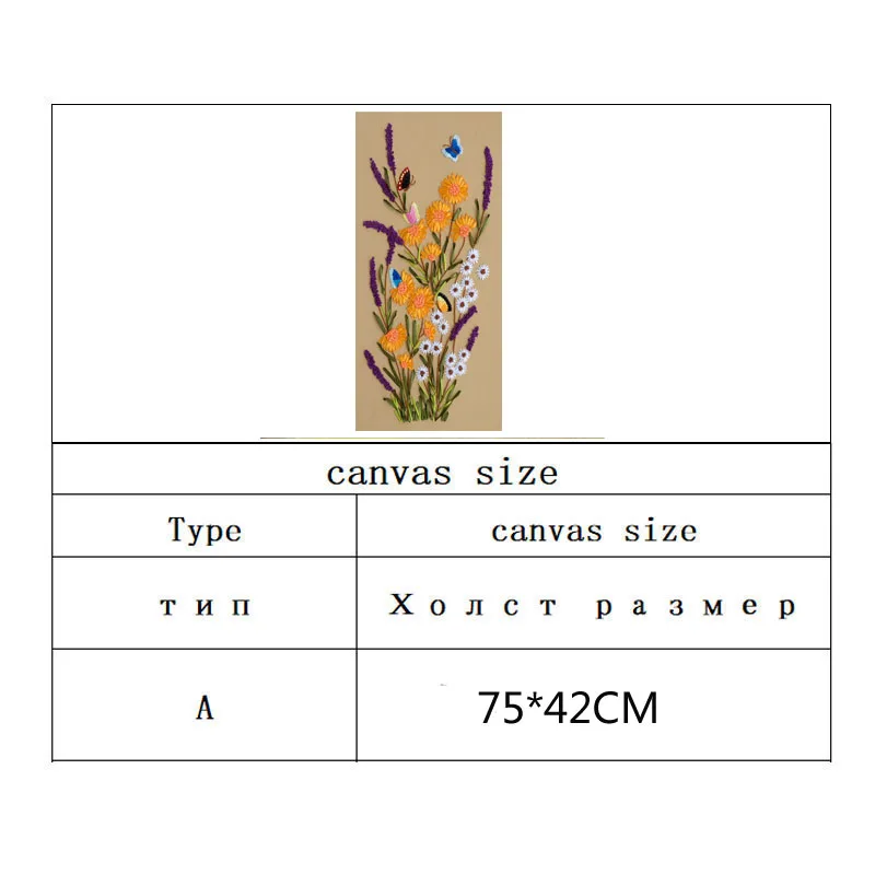 butterfly and flowers stitch kit needlework 3D diamond Ribbon DIY embroidery painting craft gift wall stickers home decor | Дом и сад