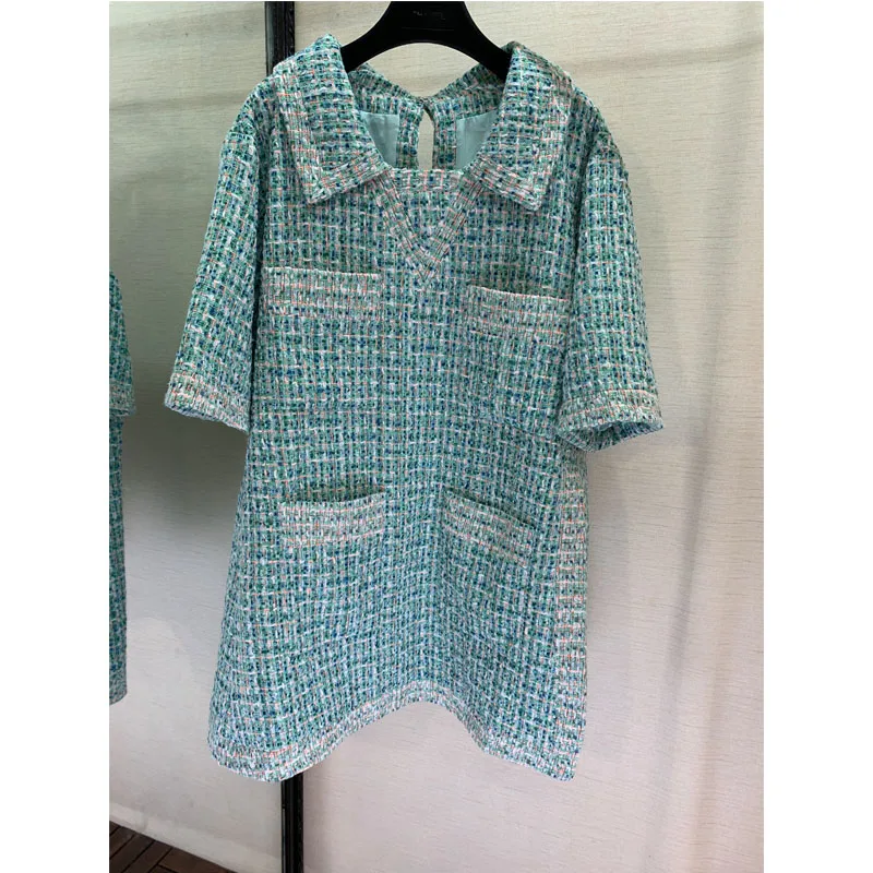 Верхняя одежда Модный женский зеленый платье с рукавами цельнокроеное