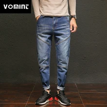 Vomint 2019 Новые мужские джинсы с эффектом усов хлопковые брюки Halen