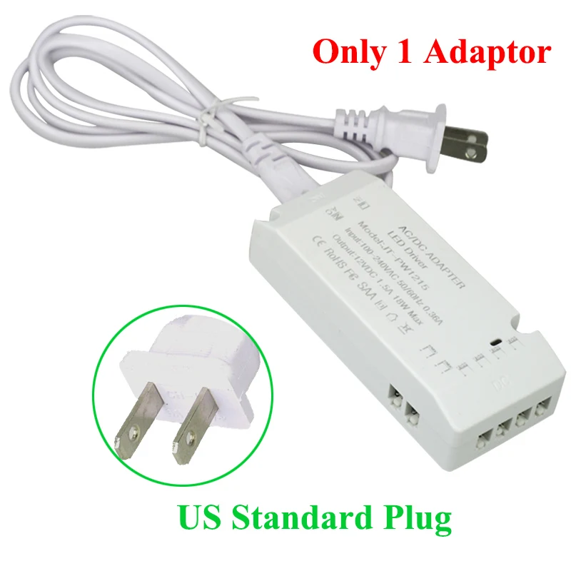 US Standard Plug Белый 12V под шкаф светильник s светодиодный движения Сенсор Кухня шкаф ночной Светильник s шкаф лампа Дисплей Чехол шкаф светильник в шкаф - Цвет: US Standard Plug
