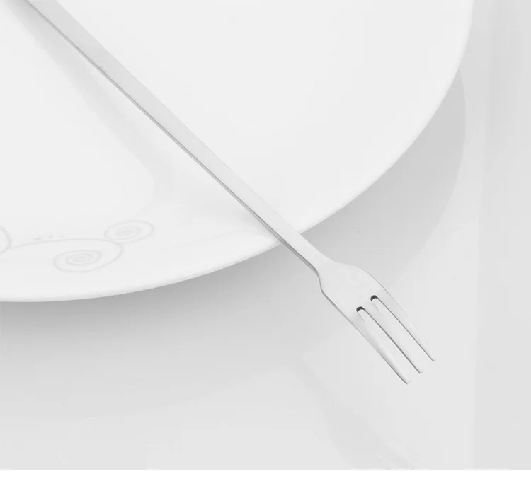 1 шт. столовые приборы из нержавеющей стали с длинной ручкой KX 215|fruit fork|dessert cake