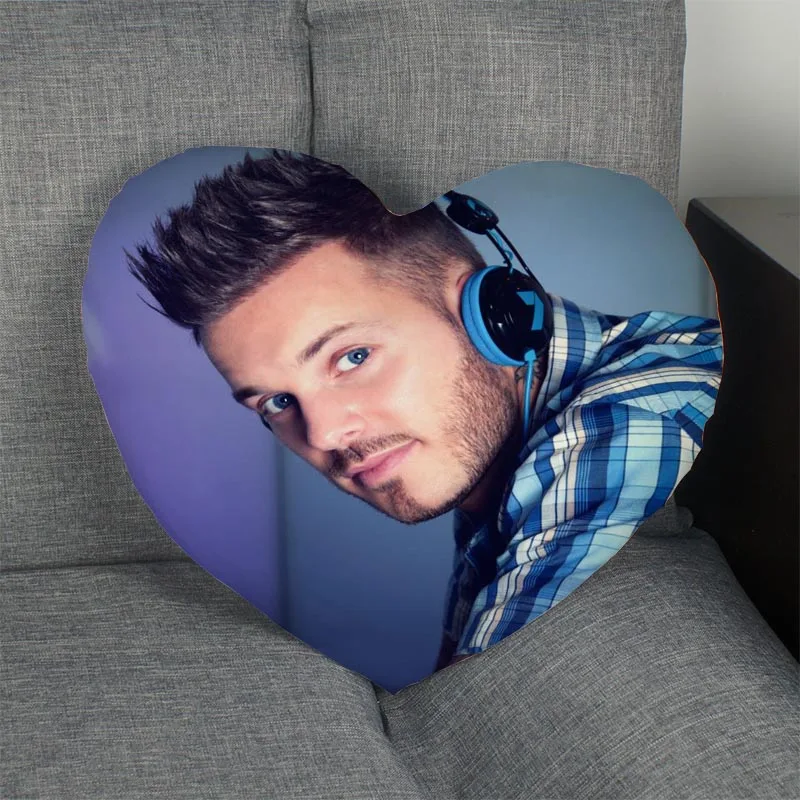 Custom M. Pokora сердце Форма Наволочка на молнии наволочка свадебные туфли для дома или