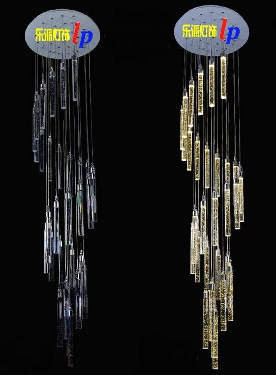 Светодиодная вилла спираль поворот рыбалка двойная лестница лампа длинный