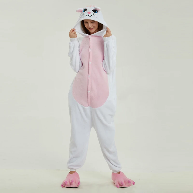 Кигуруми Единорог пижамы onesie для женщин и мужчин зимние Фланелевые животных пижамы костюм для тематической вечеринки взрослых ночнушка единорог пижамы комбинезон