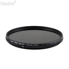 Тонкий регулируемый нейтральный светофильтр 49 52 55 58 62 67 72 77 82 мм для всех объективов камер Canon Nikon Sony