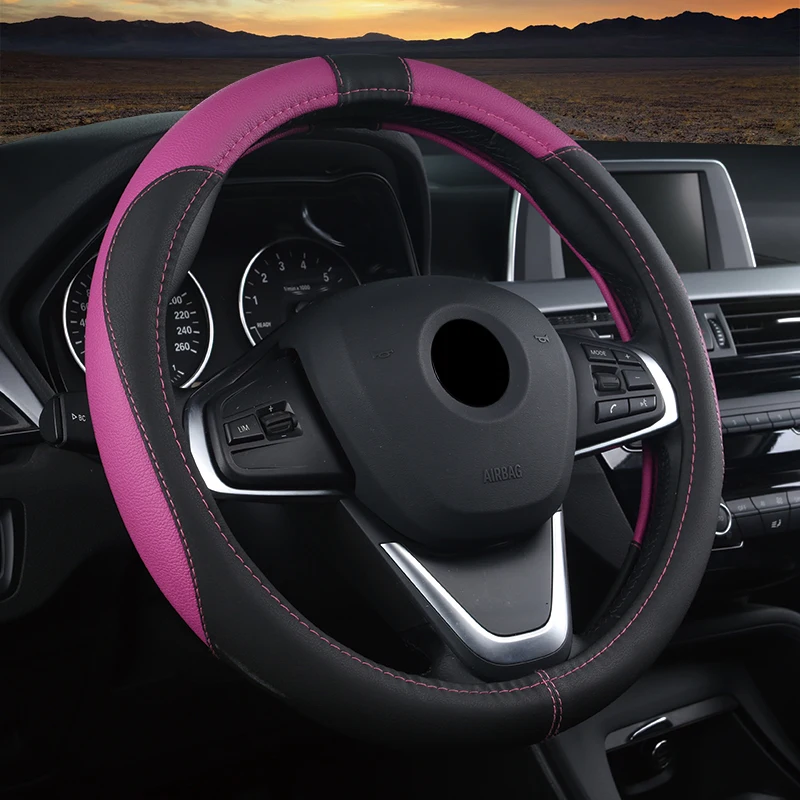 

DERMAY Steering Wheel Cover Beautiful/Auto Steering-Wheel Case Protector Universal 38cm for Car,Truck,SUV,etc.Factory direct