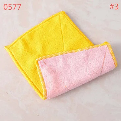 0577-2pcs-3 BLRISUP карамельный цвет маленький размер Впитывающее микроволокно кухонное полотенце блюдо ткань высокая-эффективная посуда домашнее полотенце для уборки - Цвет: 0577-2pcs-3