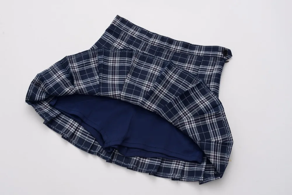 Корейская новая короткая юбка с высокой талией клетчатая для колледжа|lattice