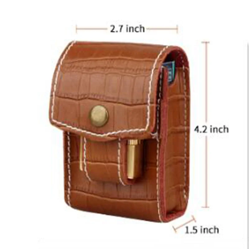 Роскошный чехол для сигарет из натуральной воловьей кожи с петлей на поясе