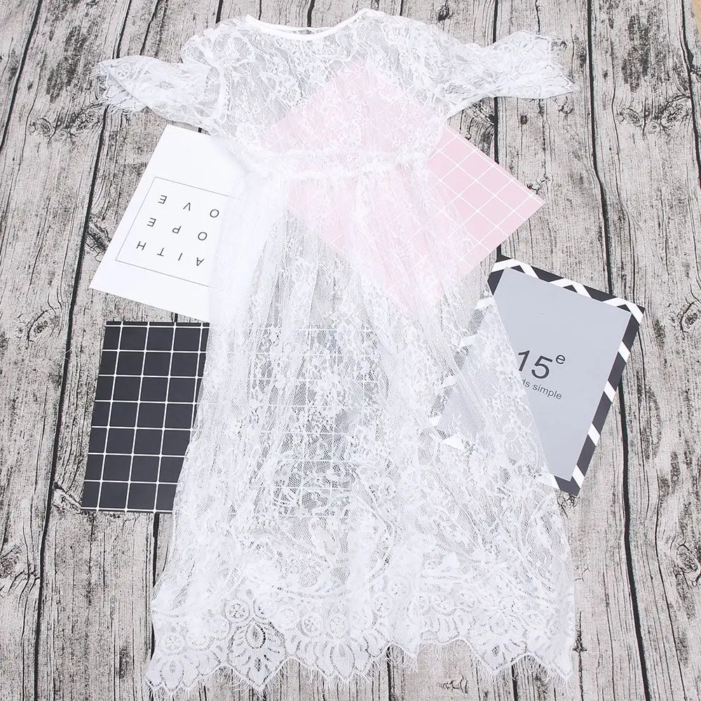 1 шт. Модные женские сексуальные кружевные юбки повседневные длинные черные с