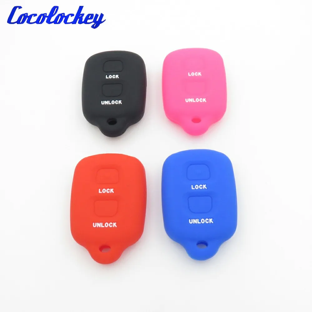Cocolockey силиконовый чехол для ключей Fob кожи набор куртка подходит Toyota RAV4 Corolla 1998 1999