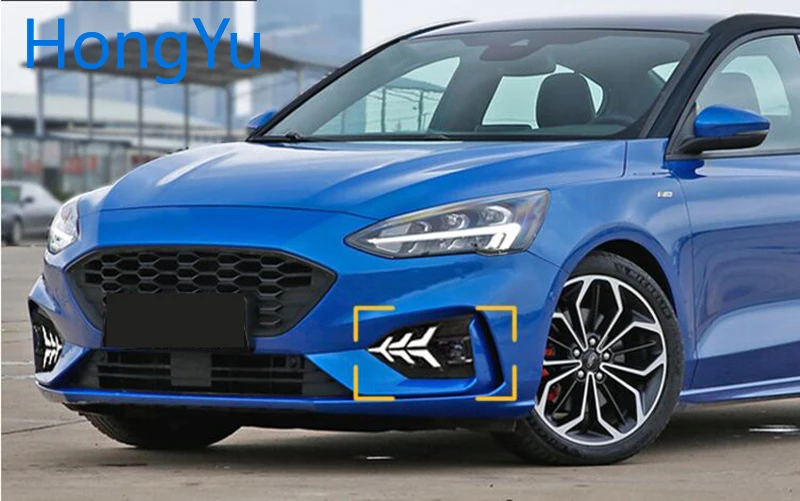 Для Ford Focus ST LINE 2018 2020 белый синий и желтый Сигналы поворота автомобильные ДХО 12 В