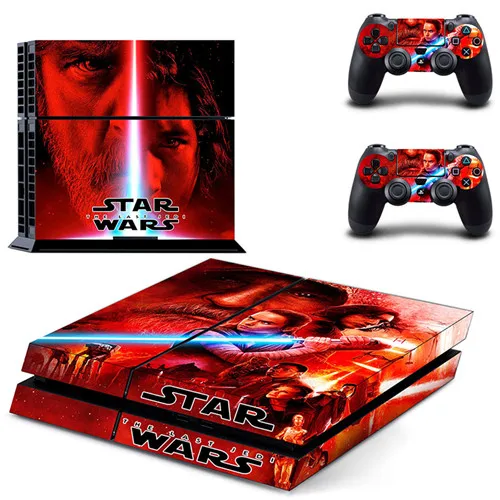 Звездные войны последние джедай наклейка для PS4 наклейка для sony playstation 4 консоли и 2 контроллера наклейка для PS4 виниловая наклейка - Цвет: GYTM1329