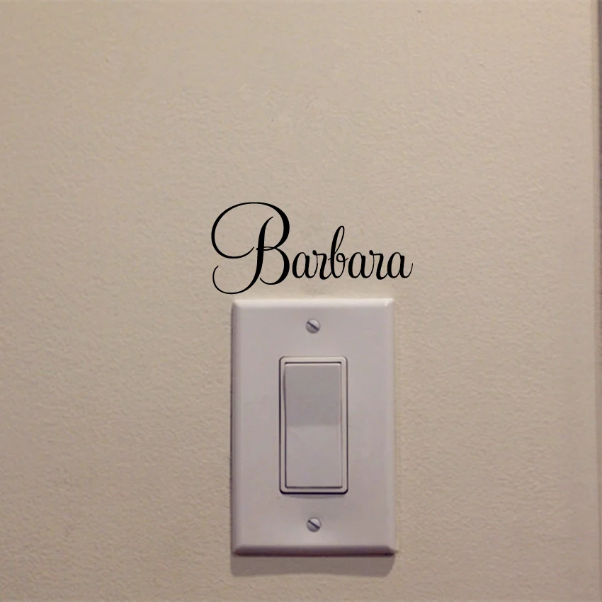 Индивидуальные Имя BARBARA виниловые наклейки девушка номер коммутатора Стикеры s