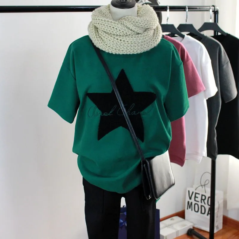 Женская хлопчатобумажная рубашка Повседневная утолщенная трикотажная Базовая с