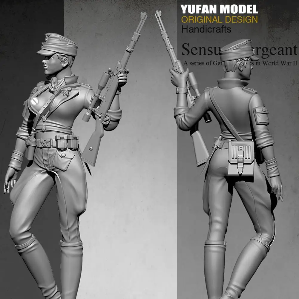 1/35 50 мм Женский Снайпер смолы фигурки солдат модель комплект красота стрелок Неокрашенный комплект Самостоятельно собранный