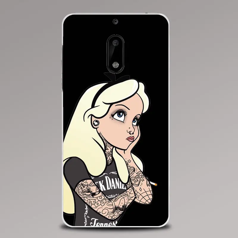 Чехол для телефона Nokia 6 твердый пластиковый чехол на заднюю панель мультяшный