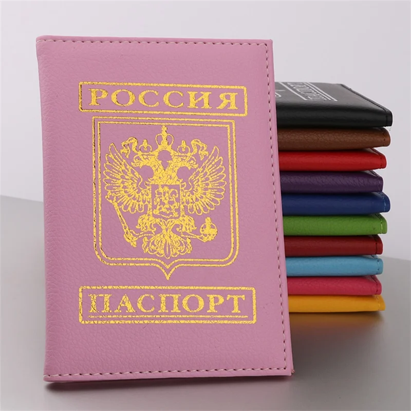 Hot Russia Passport Holder Case Women Cover ID Card Document Air Ticket 10 Colors  Багаж и