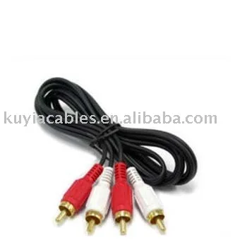 KUYiA Бесплатная доставка Новый 2RCA папа 2 RCA AV ТВ аудио визуальный кабель (красный