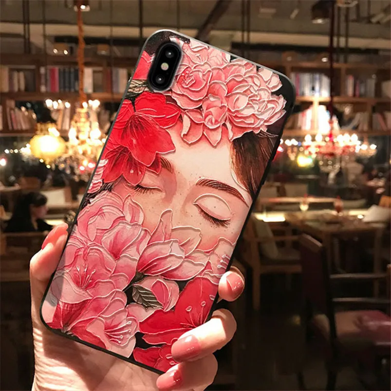 huanv 3D с тиснением и изображением Fundas для samsung Galaxy J3 J5 J7 Prime A3 A5 A7 J4 J6 A6 A8 плюс A9 рельеф матовый мягкий прочный чехол с изображением цветов с ТПУ чехол - Цвет: huanv
