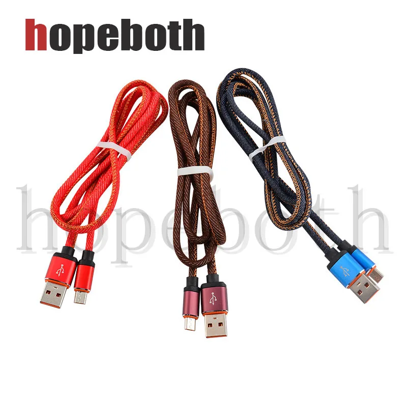 USB кабель для iPhone 7 6 6s 8 Быстрая зарядка 1 м синие джинсовые кабели Lightning MicroUSB V8