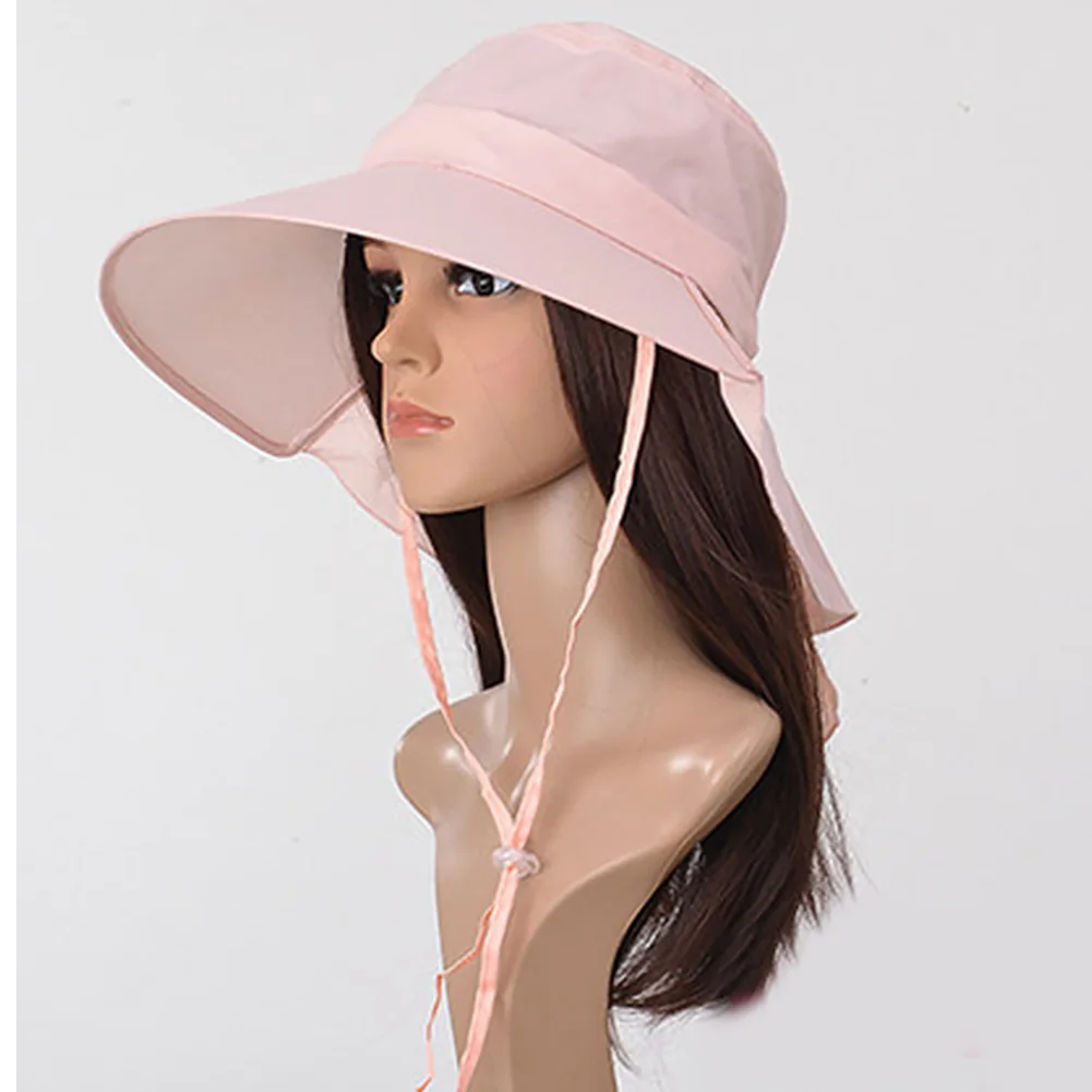 Пляжная велосипедная ветровая веревка Женская Складная солнцезащитная Кепка
