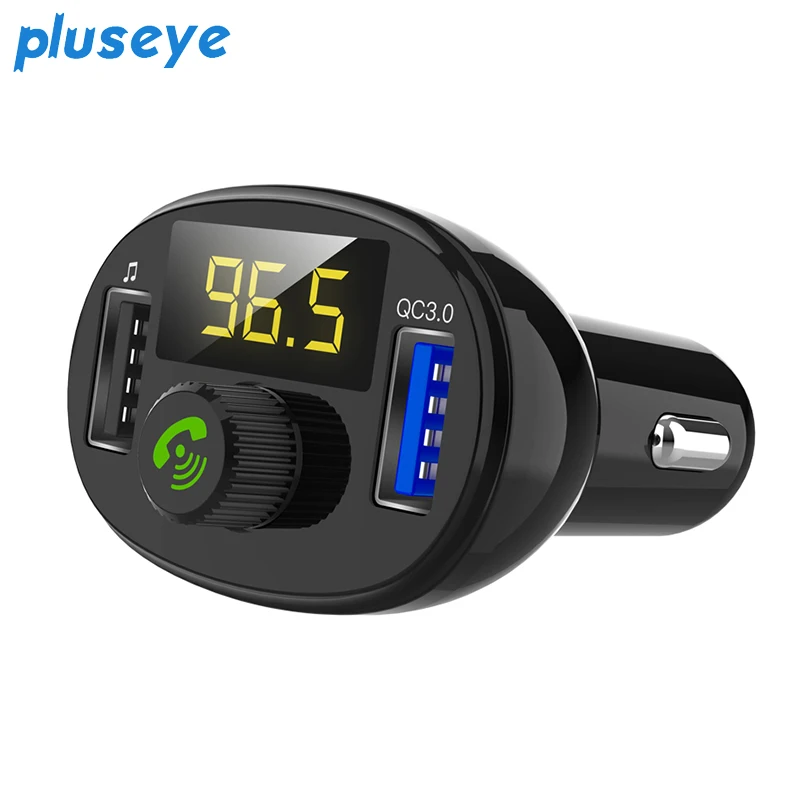 pluseye Bluetooth Handsfree Kit Car FM Transmitter Modulator Dual USB Charging Voltage Detection U Disk Music MP3 Player |