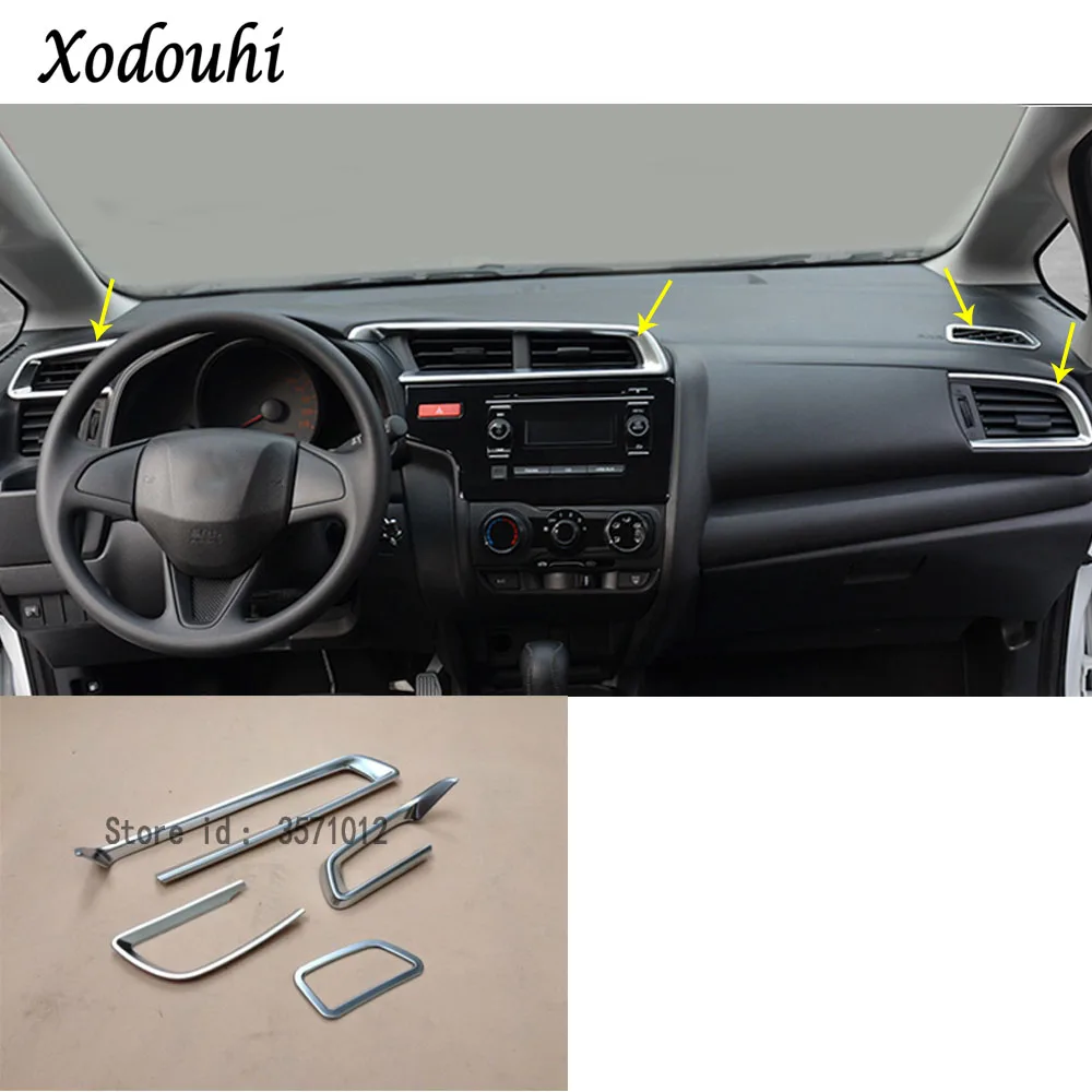 Для Honda Fit Jazz 2014 2015 2016 2017 обшивка приборной панели автомобиля ABS панель с