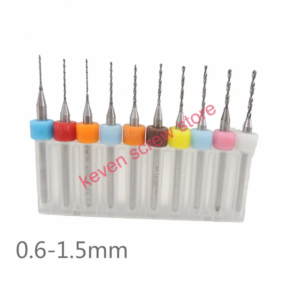 10pcs/lot Hard Alloy PCB Print Circuit Board Carbide Micro Drill Bits Tool 0.3-1.2mm set for 0.1mm-3.0mm SMT CNC | Инструменты