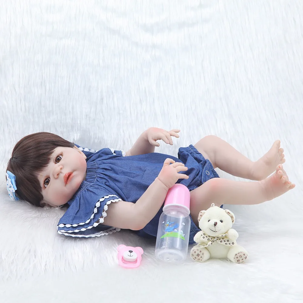 Кукла новорожденная силиконовая полностью Силиконовое тело для девочек кукла