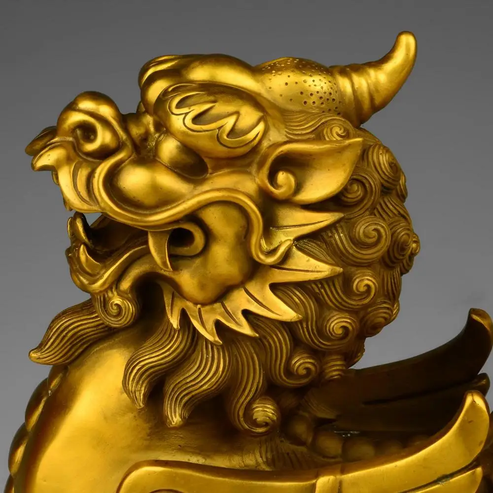 Счастливый талисман большого размера медное Храброе украшение фэн-шуй | Дом и сад