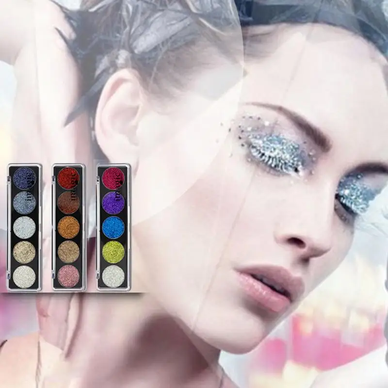 Цвета блестит Водонепроницаемый палитра теней этап составляют флэш глаз Makup