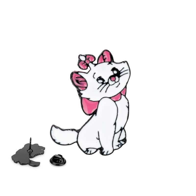 New Fashion Anime Maries Cats Pins Badge Cute Enamel Pin Aesthetic Brooch for Women Girls