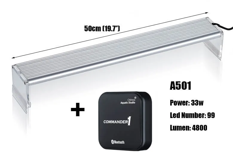 A501 Commander1 Chihiros A Серия commander 1 стиль ada водное растение для роста 6500k светодиодный светильник короткий стиль пульт дистанционного управления аквариумный аквариум - Цвет: A501 Commander1
