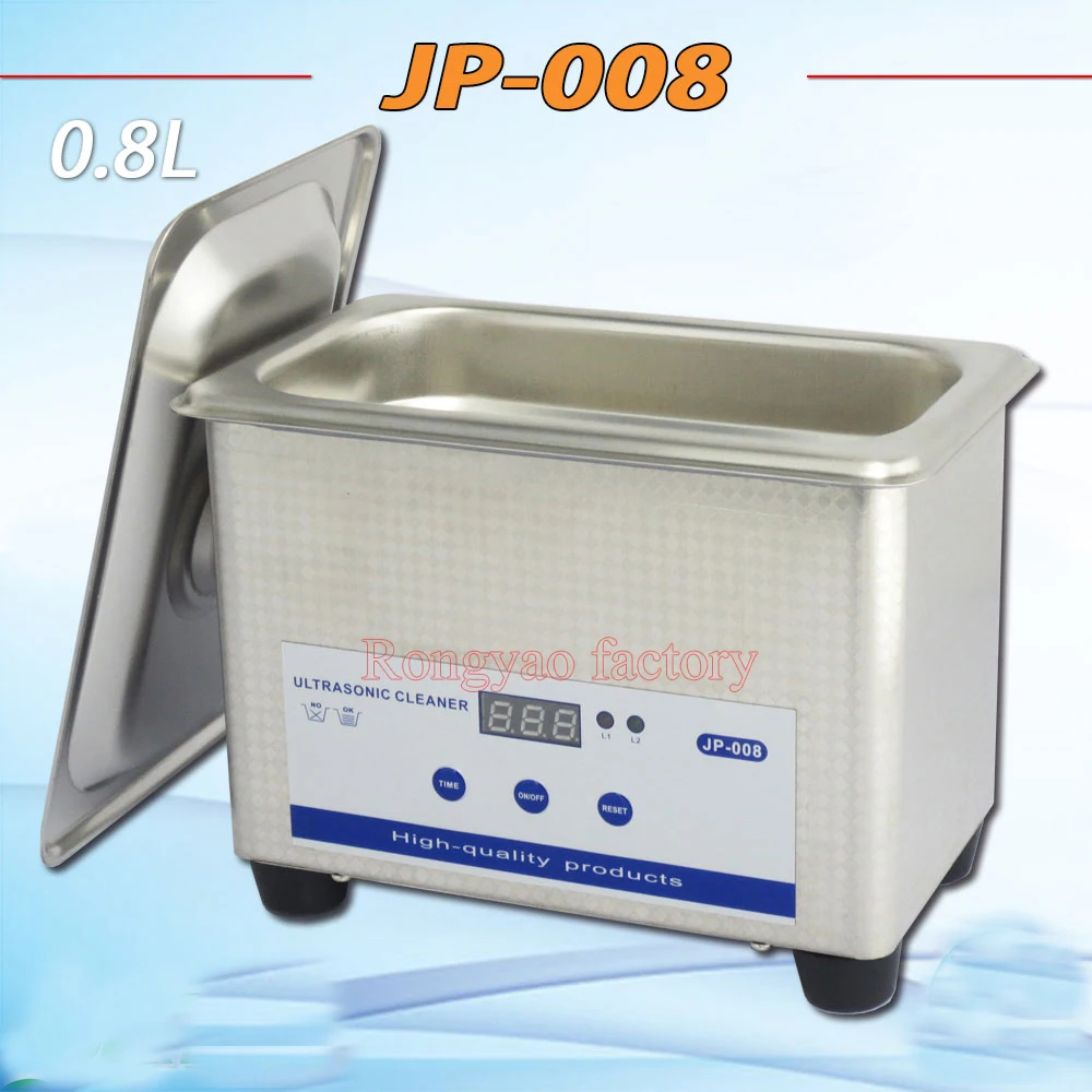 Jp 008 Ультразвуковой очиститель из нержавеющей стали 0.8L домашний мини ювелирных