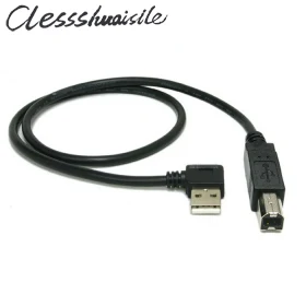 

(100pcs/lot) 90 Degree Right Angled USB 2.0 A type Male to B Type Male Printer Scanner Hard Disk cable 1m