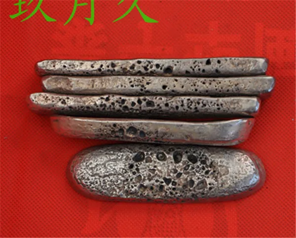 5 шт. античный китайский Серебряный слиток &quotFU XI CAI LU SHOU&quot цепочка Серебристая