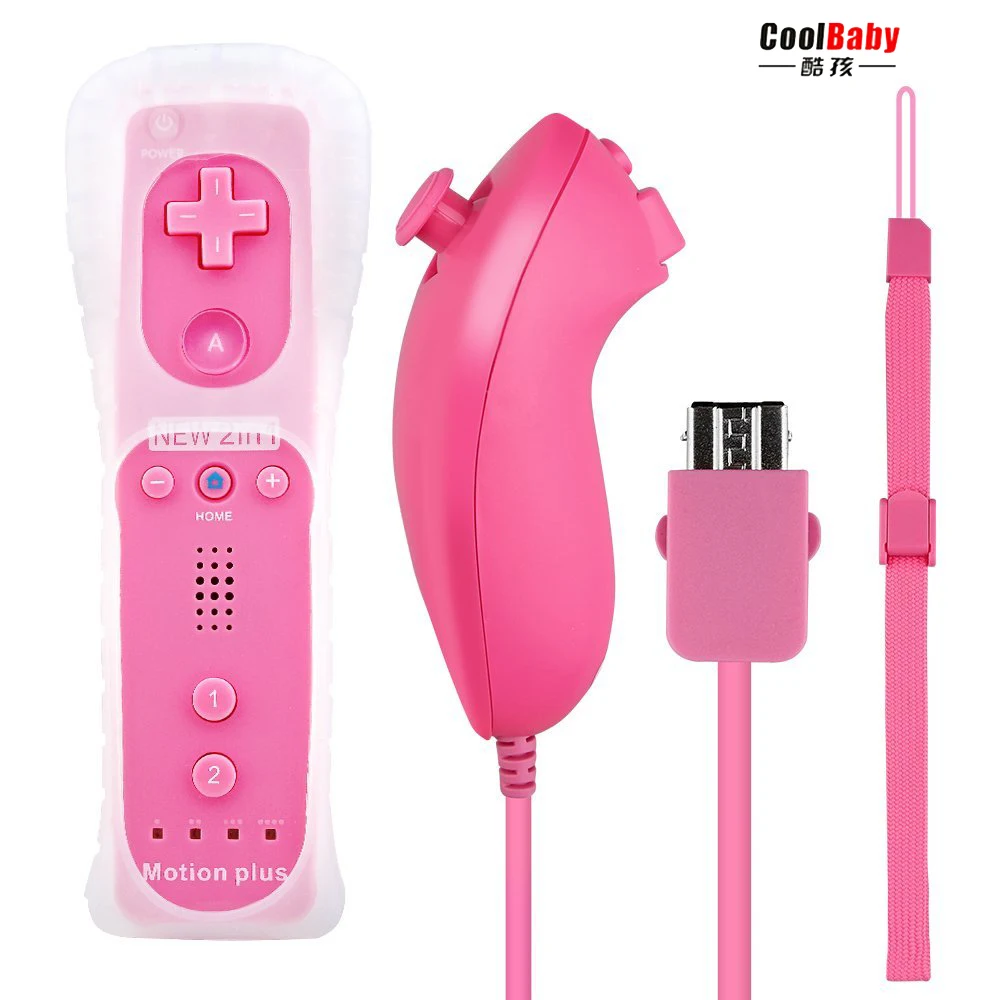 Беспроводной геймпад для Nintendo Wii пульт дистанционного управления Motion Plus + Nunchuck