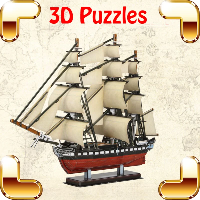 Подарок на Новый год USS Constitution 3D Пазлы Модель корабль сделай сам украшение