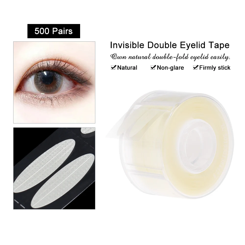 500 пар для макияжа полоса век Double Fold Eyelid стикер тени глаз клейкая невидимая