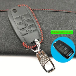 A Style Red Кожаный чехол для ключей с верхним слоем для Kia Ceed Sorento cerato K3 K3S K4 K5 KX3 Sportage KX5 3 кнопки дистанционного управления - Название цвета: A Style Red