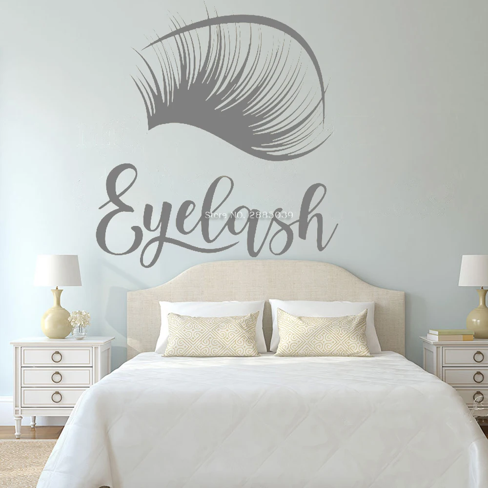 Eyelash Quotes Lashes Sign Decals Wall Sticker Eyelashes Salon Shop Decor Murals Logo Eyebrows Brows New LC1365 | Дом и сад
