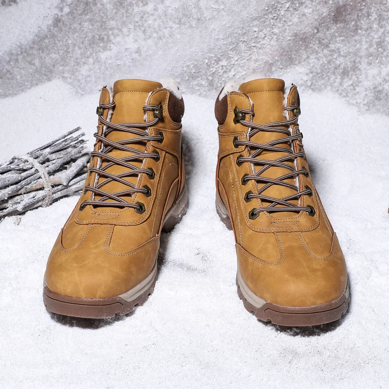 Fotwear/Мужская Рабочая обувь Мужские уличные зимние меховые ботинки с