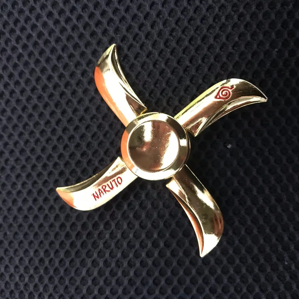 Металлическая фиджет Спиннер Наруто палец три креста металлическая рука кольцо