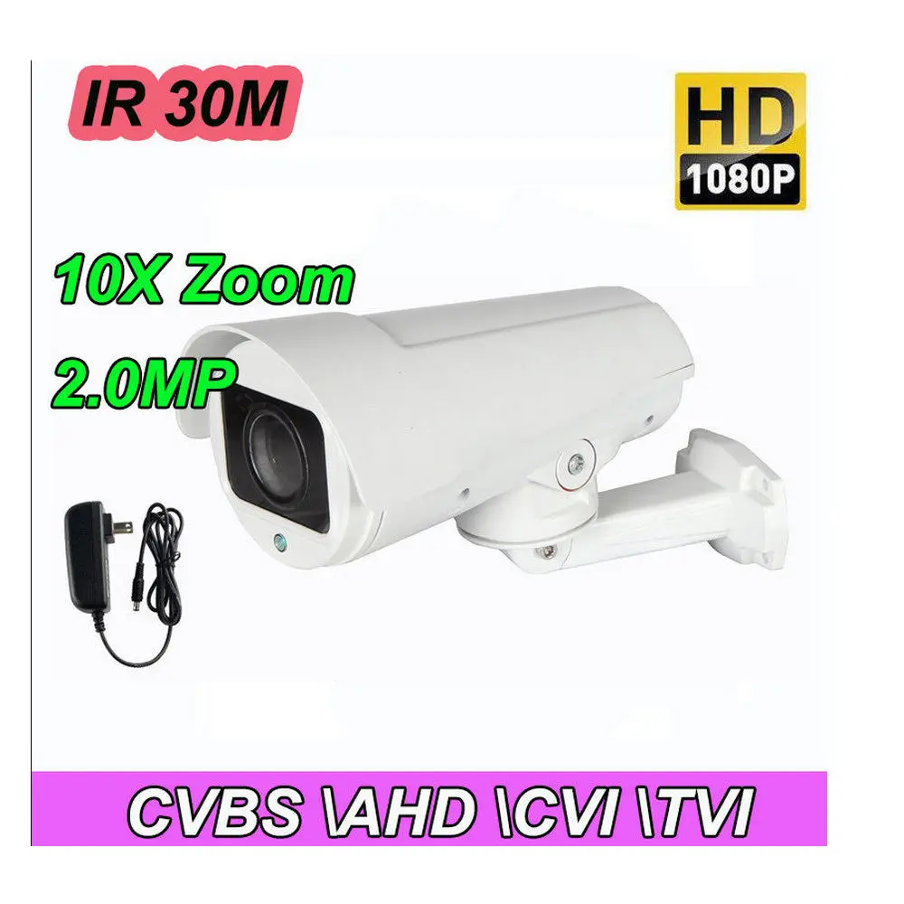 10X зум 2.0MP HD 1080P CVBS AHD TVI CVI камера безопасности дома IP66 IR 30M|Камеры видеонаблюдения| |