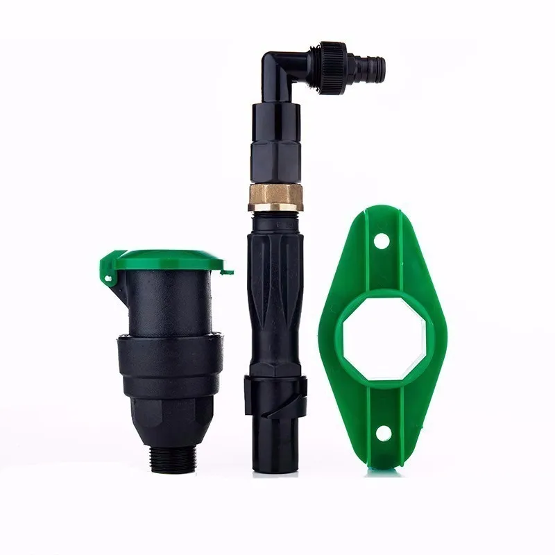 Garden Watering Irrigation System Kit with 6 points 1 inch Ground Rod Water Intake joint rod Fast Valve | Дом и сад