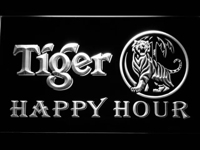 639 тигр пиво Happy Hour бар светодиодный неоновый знак с переключателем вкл/выкл 20 +