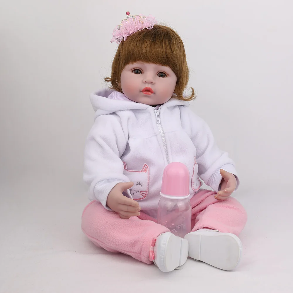 55 см NPKDOLL Reborn детский для новорожденных девочек куклы принцессы Детский