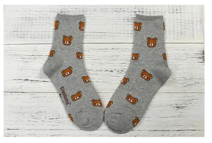 6 пар/партия! Японские милые носки Rilakkuma женские Чулочные изделия женская одежда
